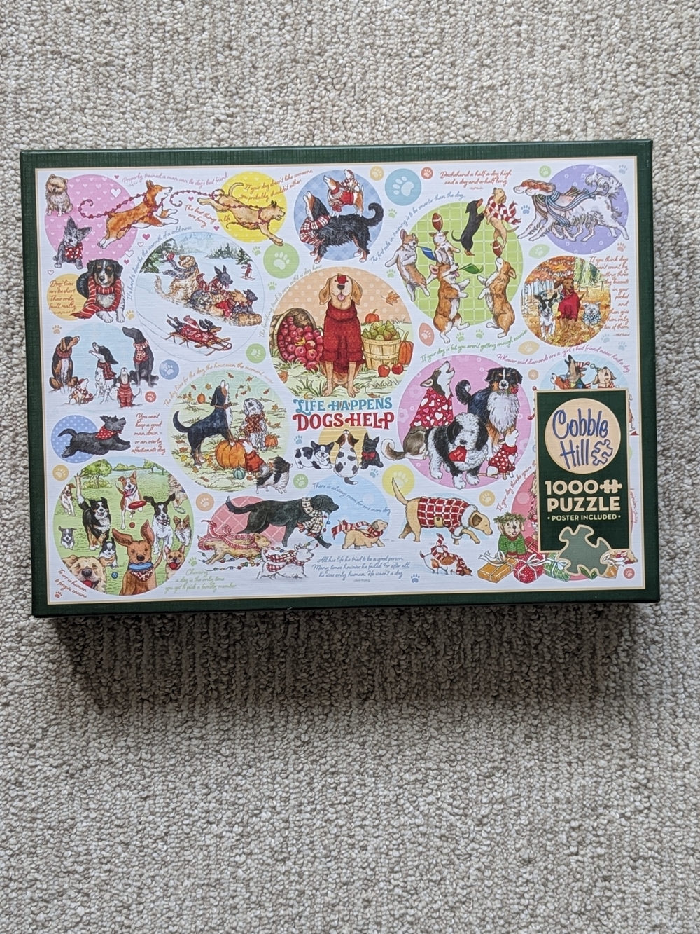 Cobble Hill "Life Happens - Dogs Help" 1000-Piece Jigsaw Puzzle